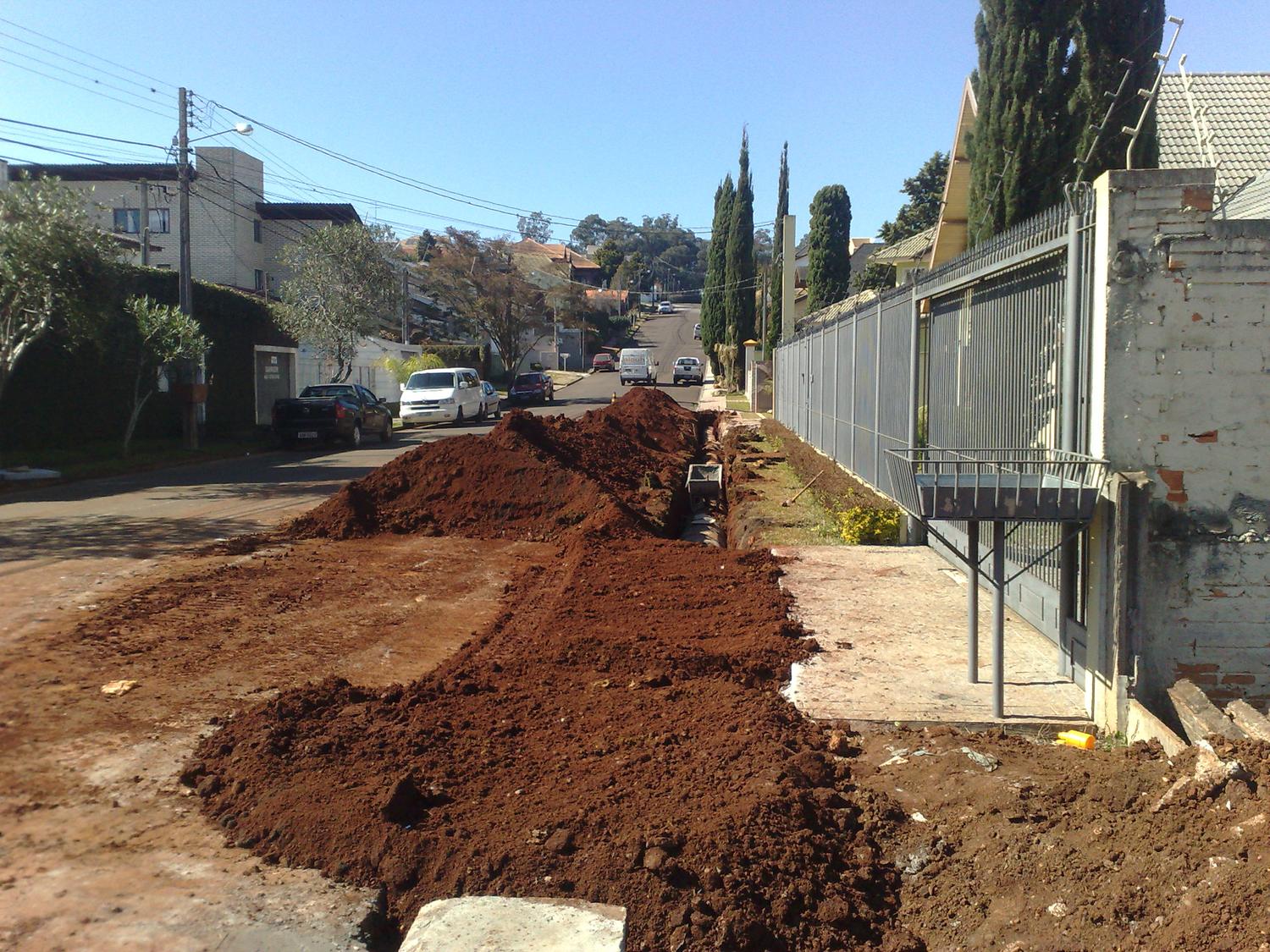 Obra de drenagem — Jardim América, Ponta Grossa/PR